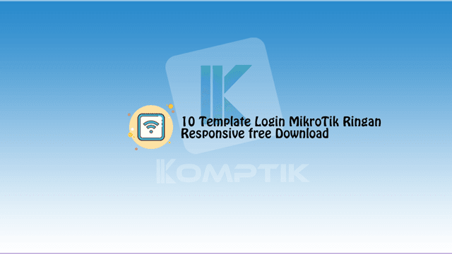 Template Login MikroTik Ringan